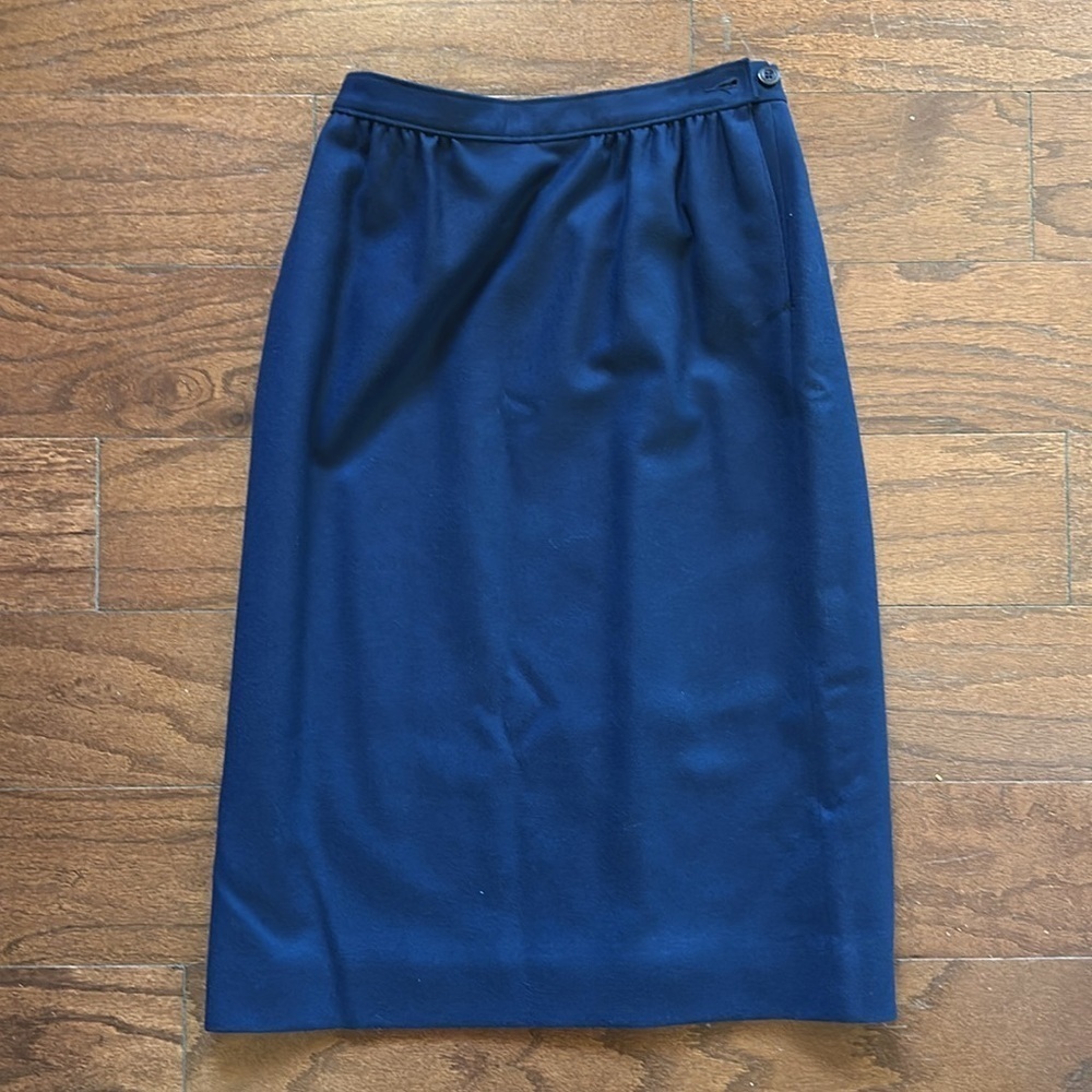 Pendleton Vintage Wool Navy Blue Pencil Skirt